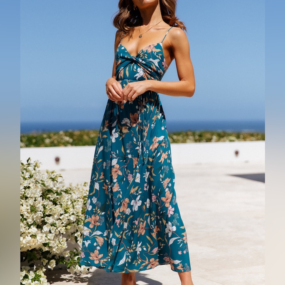 Hello Molly Lady Like You Midi Tesl Dress Sz M